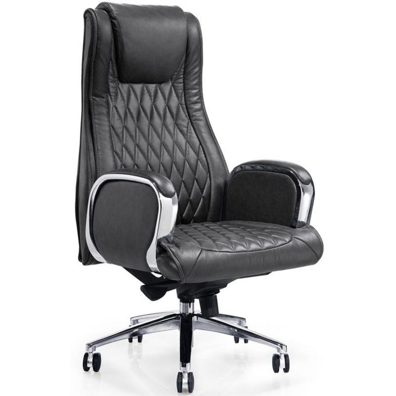 Кресло для Руководителя Echair-518 ML кожа черная, хром
