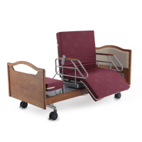 Кровать электрическая Med-Mos DB-2B с поворотным креслом в левую сторону (коричневый) — купить в Медмебель.ру