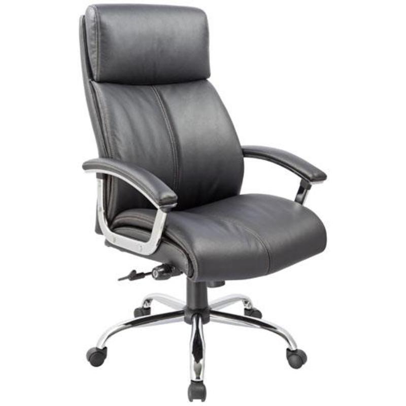 Кресло для Руководителя EChair-CS-8821E-2 к/з черный, хром