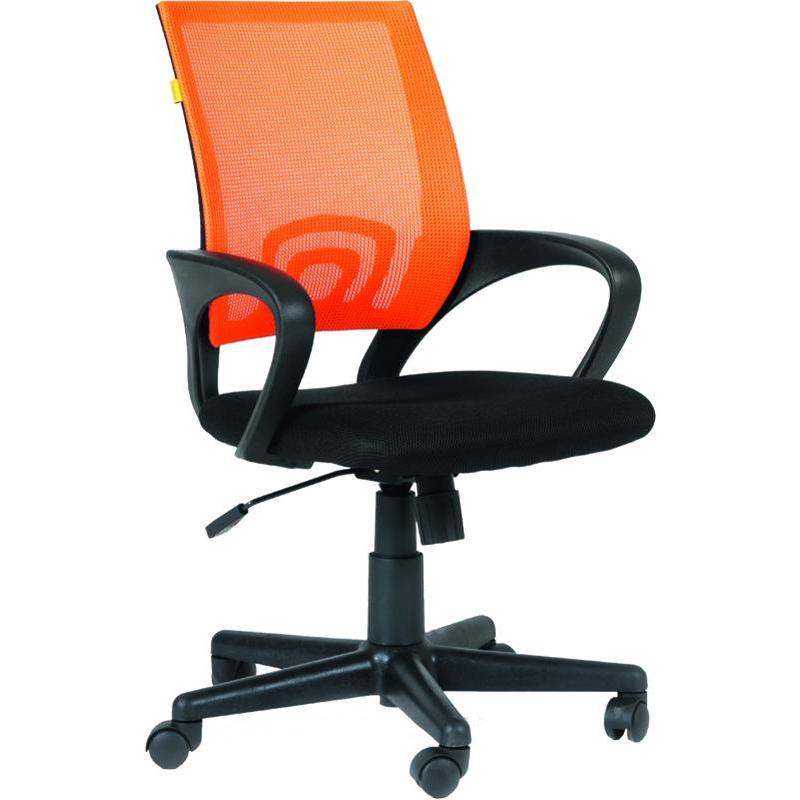 Кресло для оператора EChair-304 TC Net ткань черн/сетка оранж, пластик