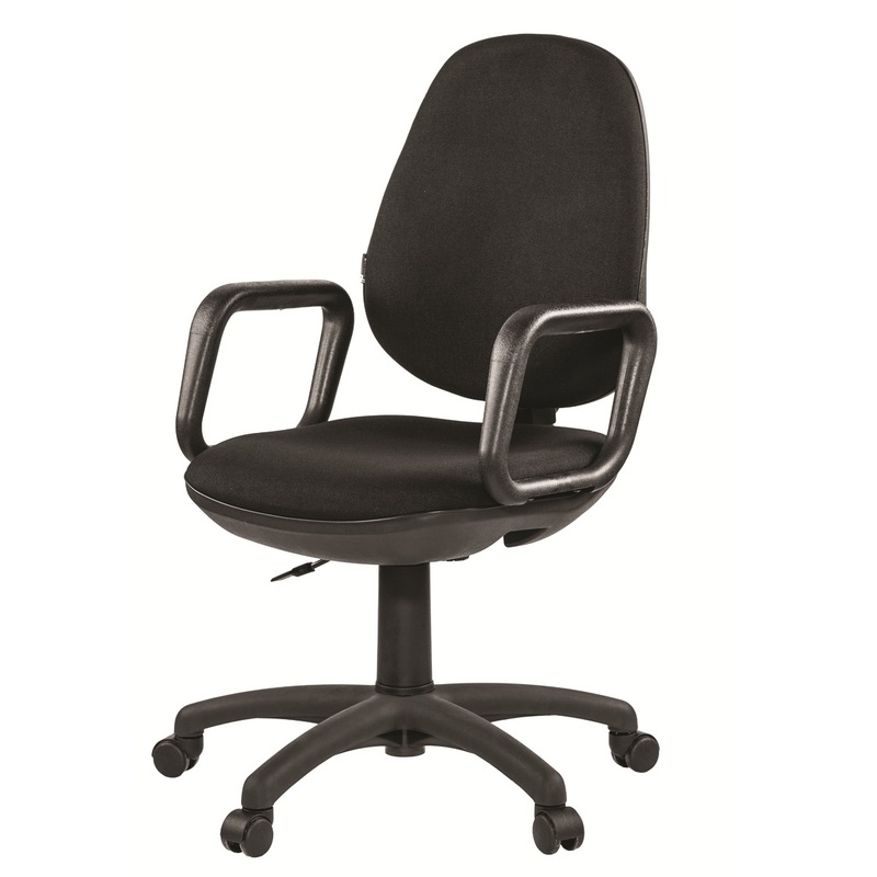 Кресло для оператора EChair EC Comfort GTP ерго, ткань черная С-11