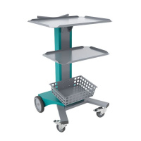 Стойка медицинская универсальная (2 полки и 1 корзина) ЗТМУ-04 — купить в Медмебель.ру