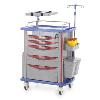 Столик-тележка реанимационный ET750-01 TM-001AH-00 для экстренной медицинской помощи — купить в Медмебель.ру
