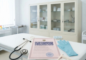 Регистрационное удостоверение на медицинские шкафы производства STR Medical