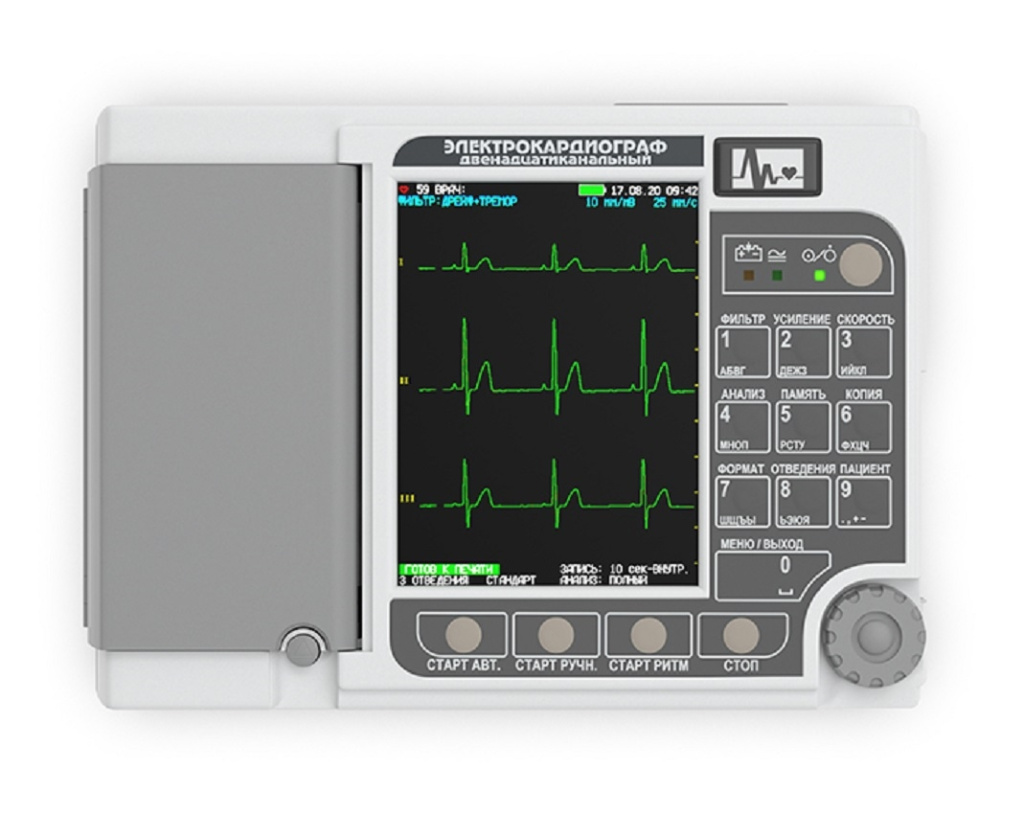 Электрокардиограф 3-6-12 канальный ЭК12Т-01-Р-Д 141 (G0200)
