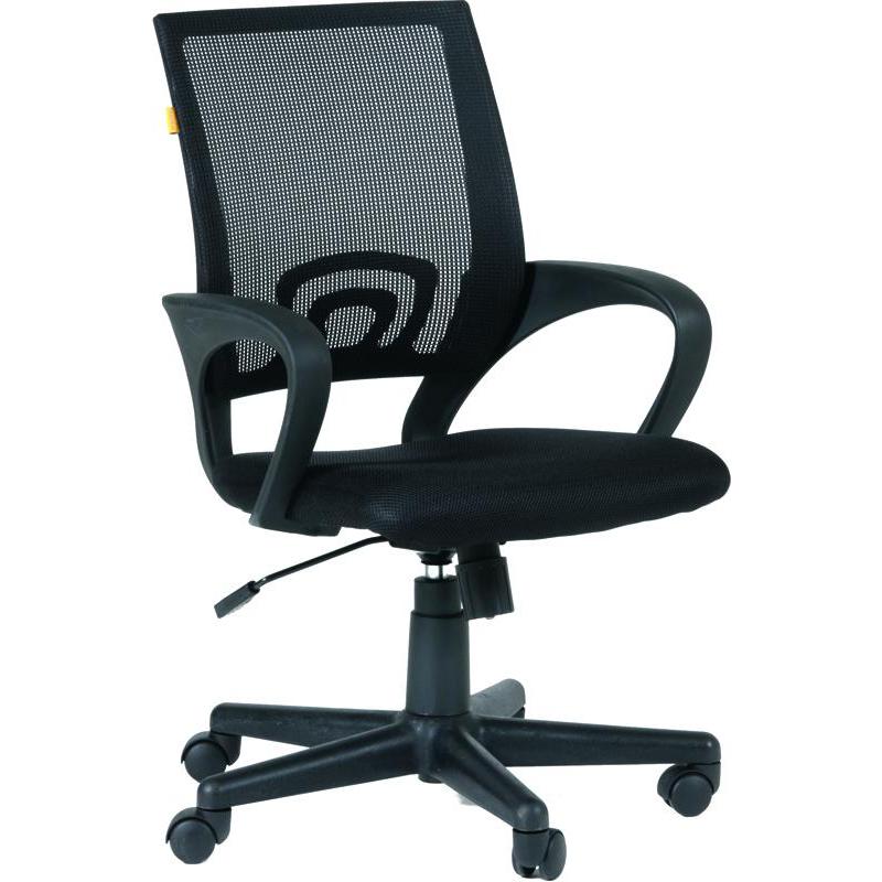 Кресло для оператора EChair-304 TC Net ткань черн/сетка черн, пластик