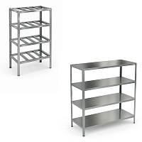 Стеллажи из нержавеющей стали — купить в Медмебель.ру