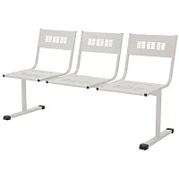 Многоместная секция М-Стайл СМ 115-03С перфорированная алюминиевая (3 места, металл) — купить в Медмебель.ру