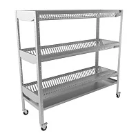 Стеллаж для сушки подносов на колесах СДПК-100/53/430 — купить в Медмебель.ру