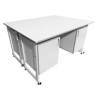 Стол лабораторный островной Сло 22.004 — купить в Медмебель.ру