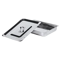 Лоток медицинский прямоугольный ЛМПу300 с крышкой — купить в Медмебель.ру