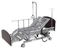 Кровать электрическая Мед-Мос DB-11А (МЕ-5228Н-00) темный стандарт с боковым переворачиванием, туалетным устройством и функцией «кардиокресло» — купить в Медмебель.ру