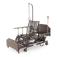 Кровать электрическая Мед-Мос DB-11А (МЕ-5228Н-12) ЛДСП Венге с боковым переворачиванием, туалетным устройством и функцией «кардиокресло» — купить в Медмебель.ру