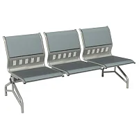 Секция стульев многоместная С4.49.01 без подлокотников — купить в Медмебель.ру