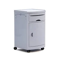 Тумба медицинская прикроватная МЕТ TL-220 (с выдвижным столиком, фасад белый) — купить в Медмебель.ру