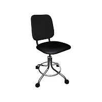 Кресло винтовое Техсервис М101 (и/к черный, каркас хром силвер2) — купить в Медмебель.ру