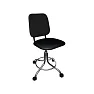 Кресло винтовое Техсервис М101 (и/к черный, каркас хром силвер2)