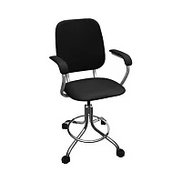 Стул медицинский Техсервис М101-01, черный (с подлокотниками) — купить в Медмебель.ру