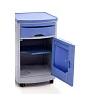 Тумба медицинская прикроватная МЕТ TL-220 (с выдвижным столиком, фасад синий)