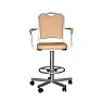 Кресло высокое лабораторное на винтовой опоре КР02-1