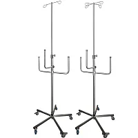 Штатив для внутривенных вливаний М192-07 на 4 сосуда/пакета с дополнительными боковыми держателями для шприцевых насосов или дозаторов — купить в Медмебель.ру