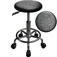 Табурет медицинский М95-02 Пенополиуретан сиденье круглое с рисунком на колесах — купить в Медмебель.ру