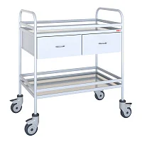 Столик манипуляционный передвижной МСК-549-02 с 2 ящиками — купить в Медмебель.ру