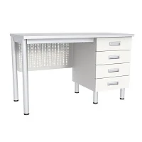 Стол лабораторный с 4 ящиками СЛ-04-МСК-107 столешница нержавеющая сталь — купить в Медмебель.ру