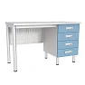 Стол лабораторный с 4 ящиками СЛ-04-МСК-107 столешница керамогранит