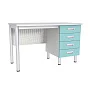 Стол лабораторный с 4 ящиками СЛ-04-МСК-107 столешница постформинг