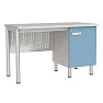Стол лабораторный с тумбой СЛ-04-МСК-105 столешница керамогранит