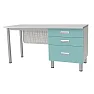 Стол лабораторный с 3 ящиками СЛ-05-МСК-109 столешница постформинг