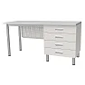 Стол лабораторный 4 ящика СЛ-05-МСК-108 столешница нержавеющая сталь