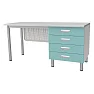 Стол лабораторный 4 ящика СЛ-05-МСК-108 столешница химпластик