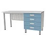 Стол лабораторный 4 ящика СЛ-05-МСК-108 столешница керамогранит