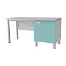 Стол лабораторный однотумбовый СЛ-05-МСК-106 столешница химпластик