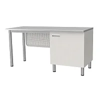 Стол лабораторный однотумбовый СЛ-05-МСК-106 столешница нержавеющая сталь — купить в Медмебель.ру