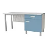 Стол лабораторный с тумбой и ящиком СЛ-05-МСК-107 столешница керамогранит