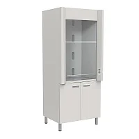 Шкаф вытяжной ШВ-02-950-МСК 2 тумбы с дверцами столешница нержавеющая сталь — купить в Медмебель.ру