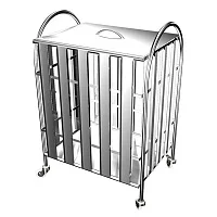 Столик-тележка медицинский для хозяйственных нужд Электра СИ 2-01 (ХН) — купить в Медмебель.ру