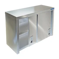 Полка-шкаф настенная закрытая двери-купе ПН-124/1500 — купить в Медмебель.ру