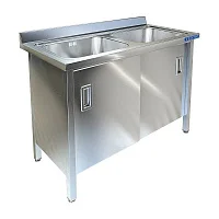 Ванна моечная двухсекционная двери-купе ВМ-25/668 — купить в Медмебель.ру