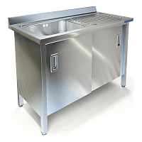 Ванна моечная с рабочей поверхностью двери-купе ВМ-35/456Лев — купить в Медмебель.ру