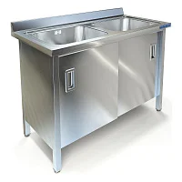 Ванна моечная двухсекционная двери-купе ВМ-25/446 — купить в Медмебель.ру