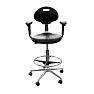 Кресло лабораторное полиуретан с подлокотниками КР12-В/П