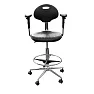 Кресло лабораторное полиуретан с подлокотниками КР12-В/П