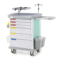 Столик-тележка РЕТ05 ТМ-008АН-00 для экстренной медицинской помощи и реанимации — купить в Медмебель.ру