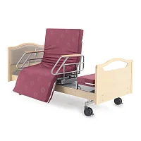 Кровать электрическая Med-Mos DB-2B с поворотным креслом в правую сторону (светлое дерево) — купить в Медмебель.ру