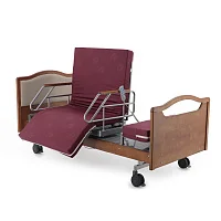 Кровать электрическая Med-Mos DB-2B с поворотным креслом в правую сторону (коричневый) — купить в Медмебель.ру