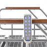 Кровать электрическая Med-Mos DB-2B с поворотным креслом в левую сторону (коричневый) с регулировкой высоты ложемента
